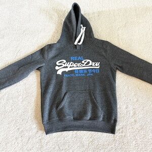 NWOT Superdry Women’s Pullover Hoodie Sweatshirt in Grey Color sz S